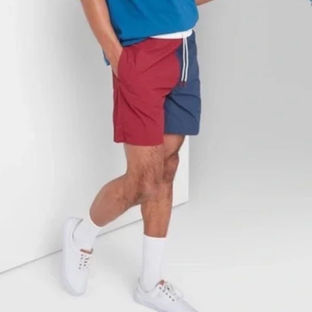 Original Use Mens Blue & Red Swim Trunk Shorts Size M